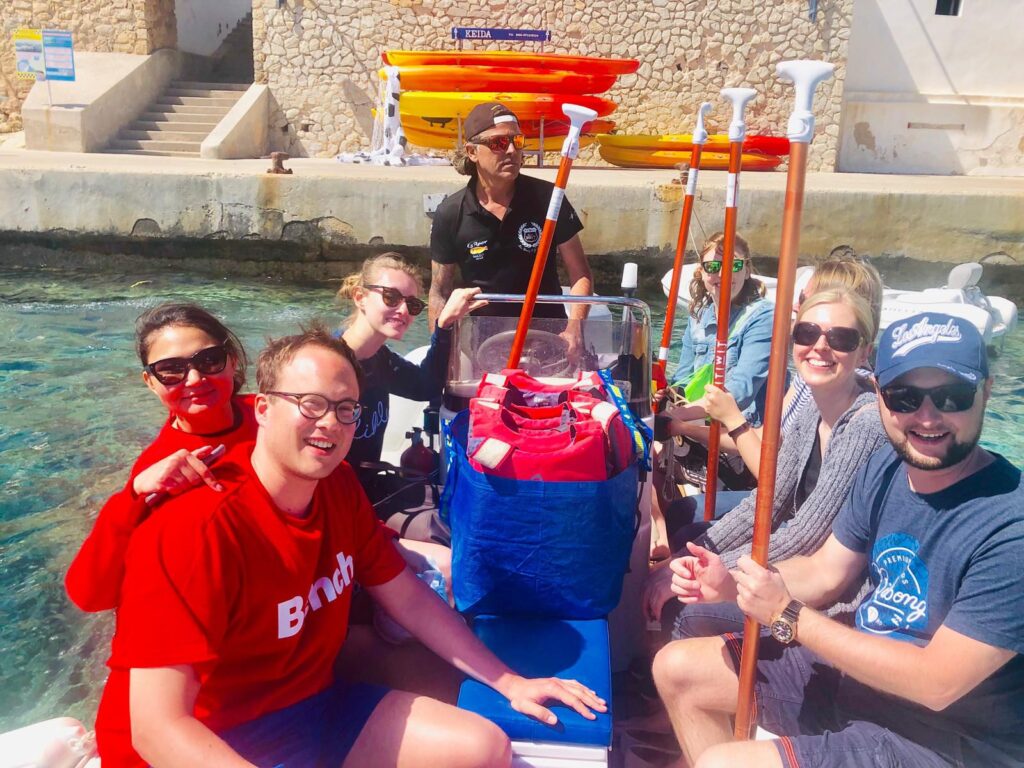 Flossbau Teambuilding in Barcelona