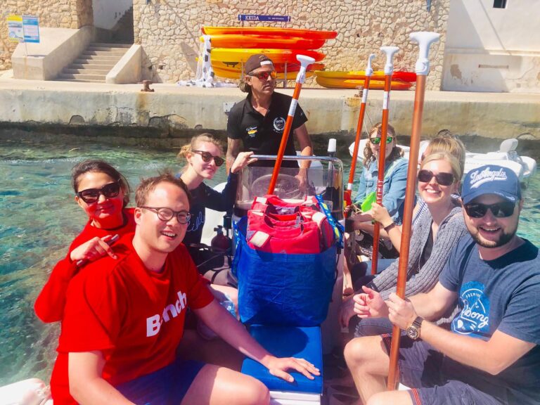 Flossbau Teambuilding in Barcelona